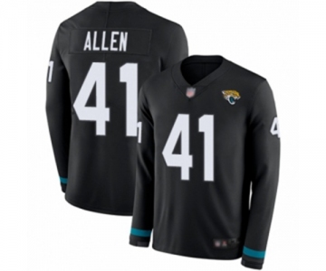 Youth Jacksonville Jaguars #41 Josh Allen Limited Black Therma Long Sleeve Football Jersey