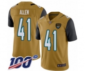 Youth Jacksonville Jaguars #41 Josh Allen Limited Gold Rush Vapor Untouchable 100th Season Football Jersey