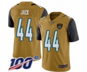 Youth Jacksonville Jaguars #44 Myles Jack Limited Gold Rush Vapor Untouchable 100th Season Football Jersey