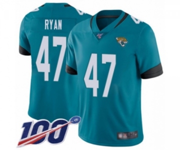 Youth Jacksonville Jaguars #47 Jake Ryan Teal Green Alternate Vapor Untouchable Limited Player 100th Season Football Jersey