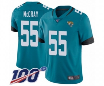 Youth Jacksonville Jaguars #55 Lerentee McCray Teal Green Alternate Vapor Untouchable Limited Player 100th Season Football Jersey