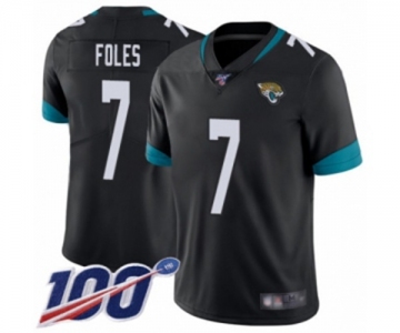 Youth Jacksonville Jaguars #7 Nick Foles Black Team Color Vapor Untouchable Limited Player 100th Season Football Jersey