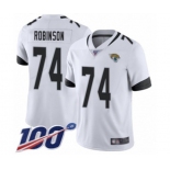 Youth Jacksonville Jaguars #74 Cam Robinson White Vapor Untouchable Limited Player 100th Season Football Jersey