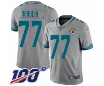 Youth Jacksonville Jaguars #77 Cedric Ogbuehi Silver Inverted Legend Limited 100th Season Football Jersey