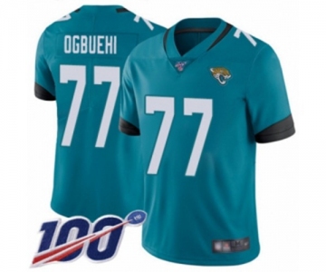 Youth Jacksonville Jaguars #77 Cedric Ogbuehi Teal Green Alternate Vapor Untouchable Limited Player 100th Season Football Jersey