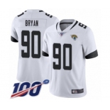 Youth Jacksonville Jaguars #90 Taven Bryan White Vapor Untouchable Limited Player 100th Season Football Jersey