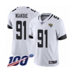 Youth Jacksonville Jaguars #91 Yannick Ngakoue White Vapor Untouchable Limited Player 100th Season Football Jersey