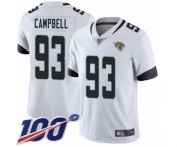 Youth Jacksonville Jaguars #93 Calais Campbell White Vapor Untouchable Limited Player 100th Season Football Jersey