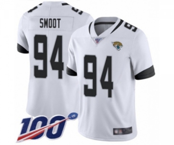 Youth Jacksonville Jaguars #94 Dawuane Smoot White Vapor Untouchable Limited Player 100th Season Football Jersey