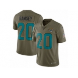 Youth Nike Jacksonville Jaguars #20 Jalen Ramsey Limited Olive 2017 Salute to Service NFL Jersey