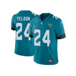 Youth Nike Jacksonville Jaguars #24 T.J. Yeldon Teal Green Team Color Stitched NFL Vapor Untouchable Limited Jersey