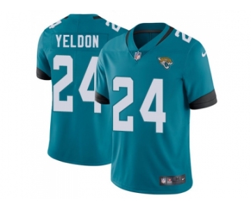 Youth Nike Jacksonville Jaguars #24 T.J. Yeldon Teal Green Team Color Stitched NFL Vapor Untouchable Limited Jersey