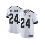 Youth Nike Jacksonville Jaguars #24 T.J. Yeldon White Stitched NFL Vapor Untouchable Limited Jersey