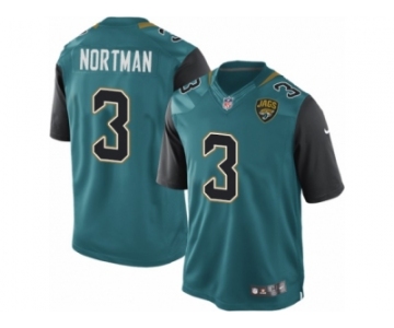 Youth Nike Jacksonville Jaguars #3 Brad Nortman Limited Teal Green Team Color NFL Jersey