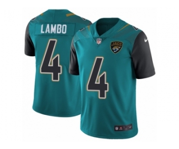 Youth Nike Jacksonville Jaguars #4 Josh Lambo Teal Green Team Color Vapor Untouchable Limited Player NFL Jersey