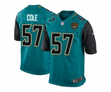 Youth Nike Jacksonville Jaguars #57 Audie Cole Game Teal Green Team Color NFL Jersey