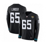 Youth Nike Jacksonville Jaguars #65 Brandon Linder Limited Black Therma Long Sleeve NFL Jersey