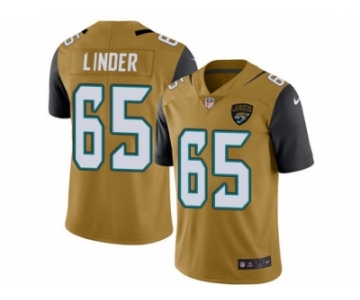 Youth Nike Jacksonville Jaguars #65 Brandon Linder Limited Gold Rush NFL Jersey