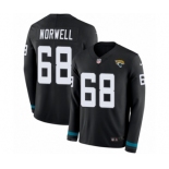 Youth Nike Jacksonville Jaguars #68 Andrew Norwell Limited Black Therma Long Sleeve NFL Jersey