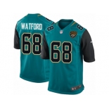 Youth Nike Jacksonville Jaguars #68 Earl Watford Game Teal Green Team Color NFL Jersey