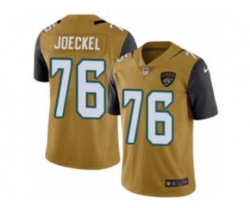 Youth Nike Jacksonville Jaguars #76 Luke Joeckel Limited Gold Rush NFL Jersey