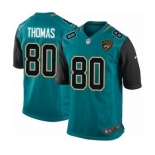 Youth Nike Jacksonville Jaguars #80 Julius Thomas Game Teal Green Team Color NFL Jersey