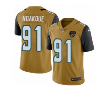 Youth Nike Jacksonville Jaguars #91 Yannick Ngakoue Limited Gold Rush NFL Jersey