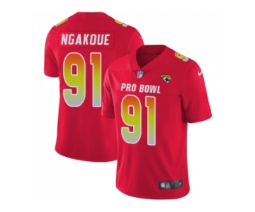 Youth Nike Jacksonville Jaguars #91 Yannick Ngakoue Red Stitched NFL Limited AFC 2018 Pro Bowl Jersey