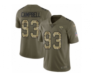 Youth Nike Jacksonville Jaguars #93 Calais Campbell Limited Olive Camo 2017 Salute to Service NFL Jersey