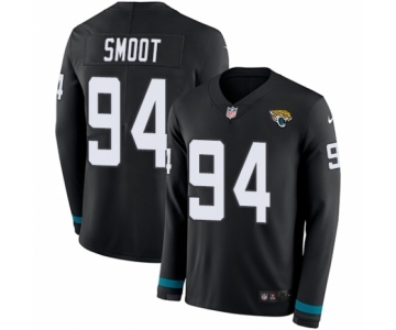 Youth Nike Jacksonville Jaguars #94 Dawuane Smoot Limited Black Therma Long Sleeve NFL Jersey