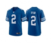 Indianapolis Colts #2 Matt Ryan Blue Game Stitched Football Jersey