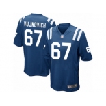 Men Nike Indianapolis Colts #67 Jeremy Vujnovich Game Royal Blue Team Color NFL Jersey