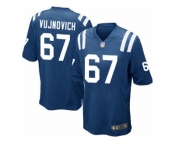 Men Nike Indianapolis Colts #67 Jeremy Vujnovich Game Royal Blue Team Color NFL Jersey