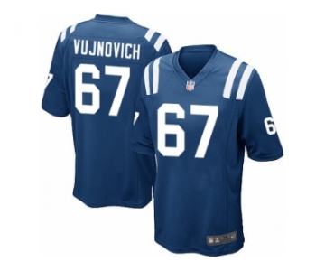 Men Nike Indianapolis Colts #67 Jeremy Vujnovich Game Royal Blue Team Color NFL Jersey