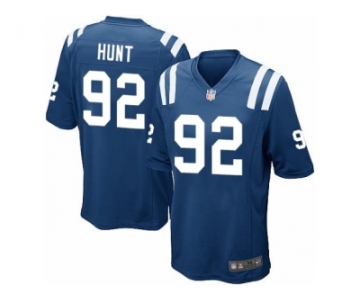 Men Nike Indianapolis Colts #92 Margus Hunt Game Royal Blue Team Color NFL Jersey