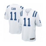 Men's Indianapolis Colts #11 Deon Cain Game White Football Jersey