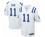 Men's Indianapolis Colts #11 Deon Cain Game White Football Jersey