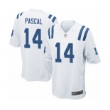 Men's Indianapolis Colts #14 Zach Pascal Game White Football Jersey