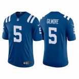 Men's Indianapolis Colts #5 Stephon Gilmore Royal Stitched Game Jersey