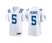 Men's Indianapolis Colts #5 Stephon Gilmore White Stitched Game Jersey