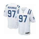 Men's Indianapolis Colts #97 Al-Quadin Muhammad Game White Football Jersey