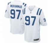 Men's Indianapolis Colts #97 Al-Quadin Muhammad Game White Football Jersey