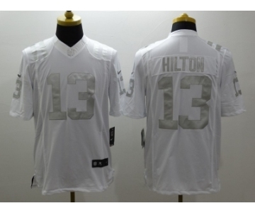 Nike Indianapolis Colts #13 T.Y. Hilton Platinum White Jerseys(Game)