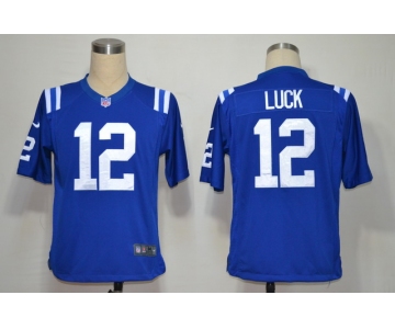 nike nfl jerseys indianapolis colts #12 luck blue[game]