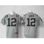 nike nfl jerseys indianapolis colts #12 luck gray[game]