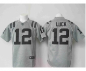 nike nfl jerseys indianapolis colts #12 luck gray[game]