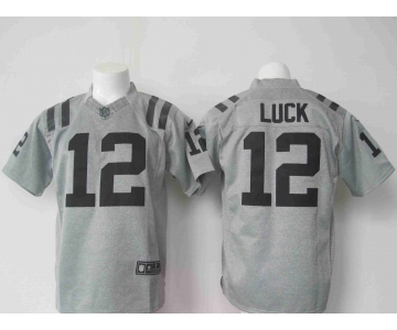 nike nfl jerseys indianapolis colts #12 luck gray[game]