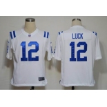 nike nfl jerseys indianapolis colts #12 luck white（game）