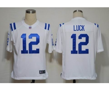 nike nfl jerseys indianapolis colts #12 luck white（game）