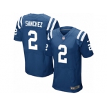 Men Nike Indianapolis Colts #2 Rigoberto Sanchez Elite Royal Blue Team Color NFL Jersey